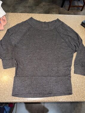 We The Free Charcoal Gray Dolman Top